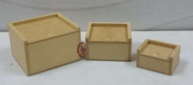 The Velvet Attic - Wood blank MDF - Trinket - Mariaan Large (Sliding Lid)