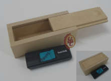 The Velvet Attic - Wood blank MDF - Trinket - USB Flash Gift Box (Sliding Lid)