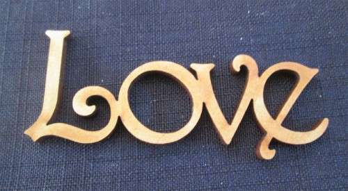 The Velvet Attic - Wood blank laser cutout  - Love