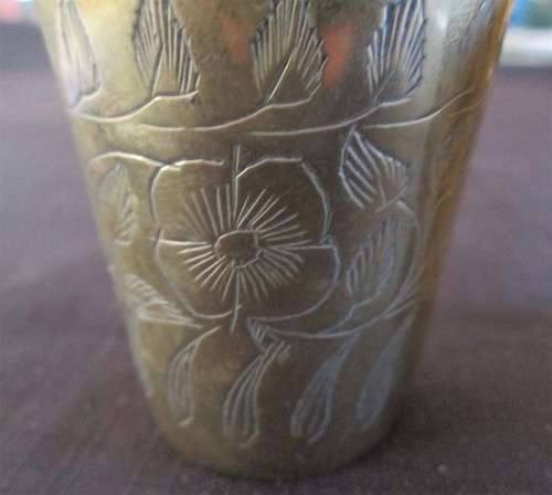 Pair of Small Brass Pots