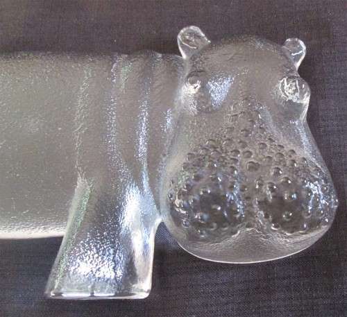 Family of 4 Glass Hippos