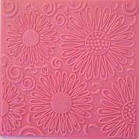 The Velvet Attic - Creaticca Metal 2D & 3D Flowers 1 Texture Plate - 12.5cm x 12.5cm