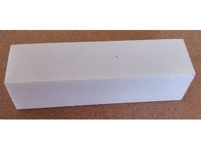 The Velvet Attic - Creaticca Metal Craft Refining Sanding Block - White 9.5cm x 2.5cm x 2.5cm