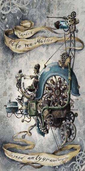 The Velvet Attic - Handmade Mosaic Tile - 2.3cm x 4.7cm - Steampunk