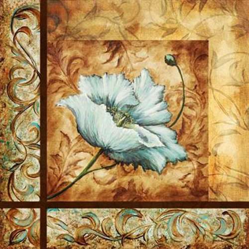 The Velvet Attic - Handmade Mosaic Tile - 4.7cm x 4.7cm - Flowers