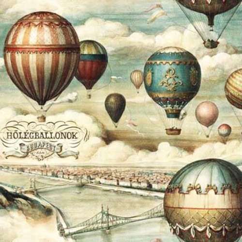 The Velvet Attic - Handmade Mosaic Tile - 4.7cm x 4.7cm - Vintage Hot Air Balloons