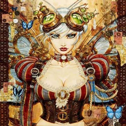 The Velvet Attic - Handmade Mosaic Tile - 4.7cm x 4.7cm - Steampunk