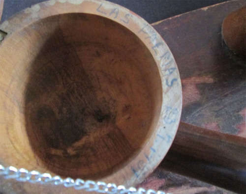 Handmade Wooden Pipe / Tobacco Set made in Las Palmas 23rd July, 1951