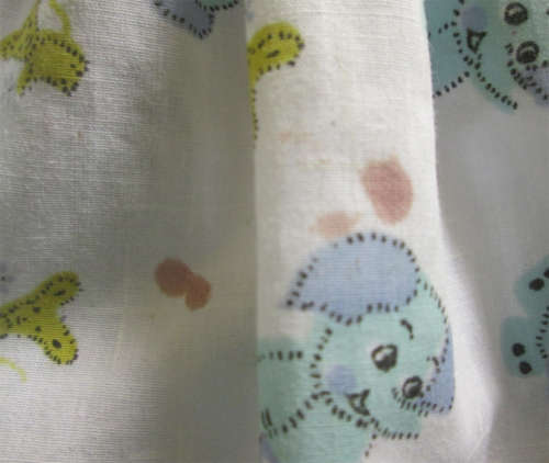 White Dress with Little Blue Elephants & Yellow Teddies (+-2 Years)
