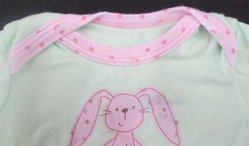 Wooliesbabes - Mint Green Long Sleeved Top with Bunny - 1-3 months