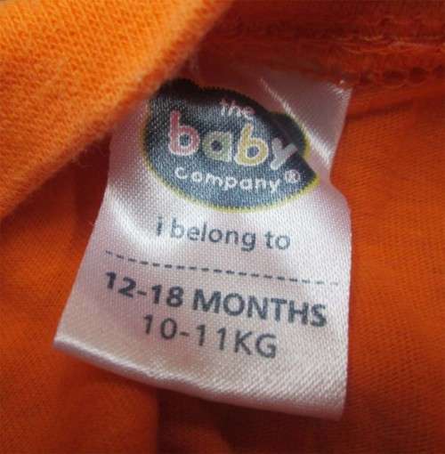 The Baby Company - Made In Heaven Orange Top - 12-18 Months