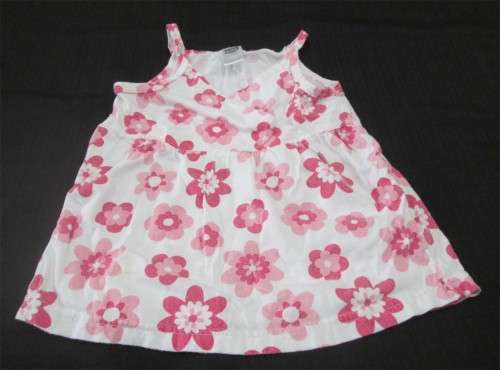The Baby Company - White Top with Pink Flowers - 12-18 Months