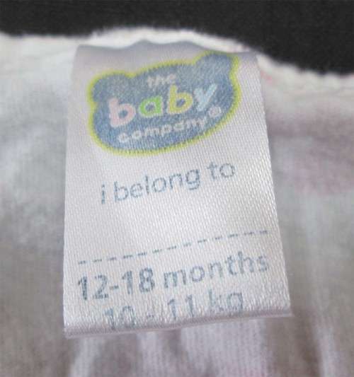 The Baby Company - White Top with Pink Flowers - 12-18 Months