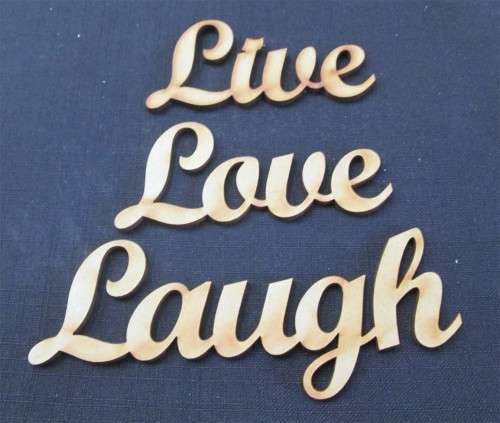 The Velvet Attic - Wood blank laser cutout  - Live Love Laugh