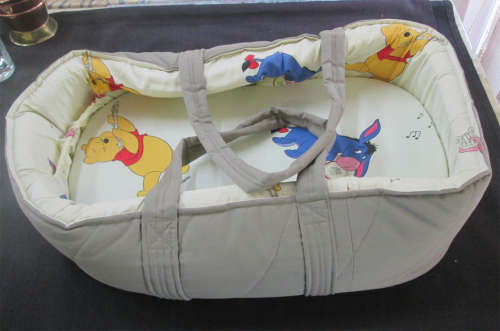 Handmade Winnie The Pooh Fabric Carry Cot