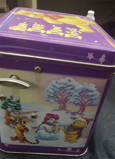 Embossed Musical Winnie The Pooh Tin
