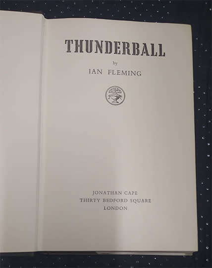 Thunderball by Ian Fleming 1st Edition