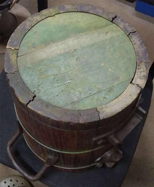 Old Handmade Wooden Butter Churn with Plunger Churner