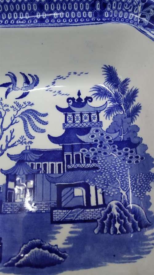 Blue Willow Pattern Burleigh Ware Serving Dish
