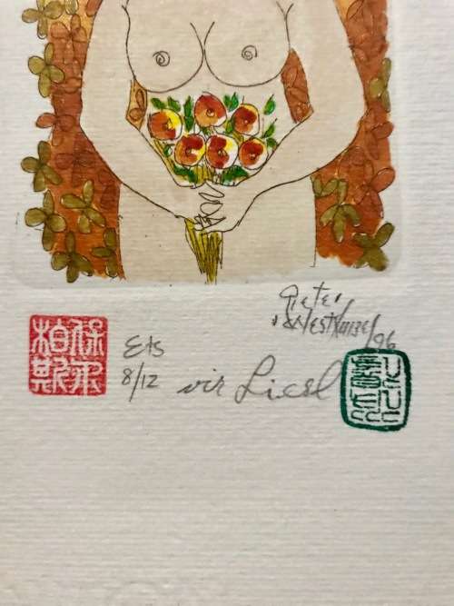 Pieter van Westhuizen Female Nude Early Work (1996) Signed, Edition 8/12