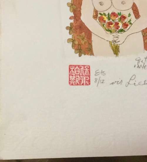 Pieter van Westhuizen Female Nude Early Work (1996) Signed, Edition 8/12