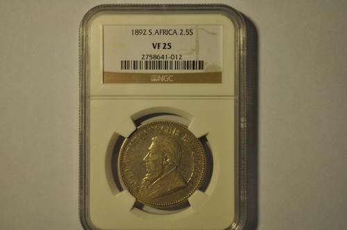 1892 2.5 Shilling NGC graded VF 25 !!! Great Coin!!