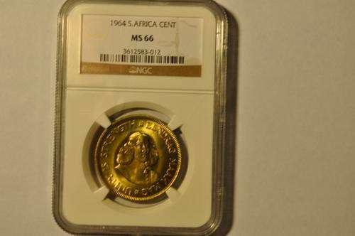 1964 1 cent. Graded MS 66. Second highest grade only 10 coins higher.