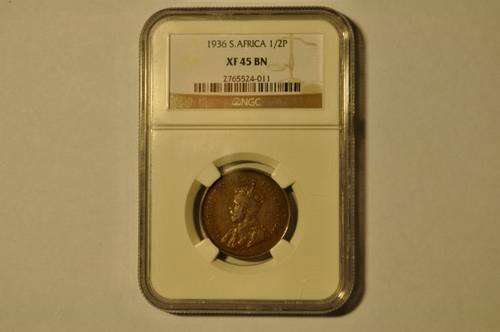 1936 Half Penny. Graded by NGC XF 45 BN!!