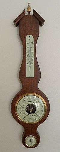 HUGER PRAECISIONS-BAROMETER WEATHER STATION MADE IN WESTGERMANY WORKING