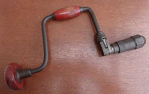 VINTAGE RATCHETING BRACE DRILL "DELPHIN" MADE BY FROMHOLZ CA 1940/50's GERMANY