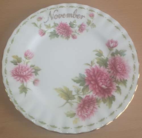 Royal Albert "Flower of the Month: November" Cake Plate
