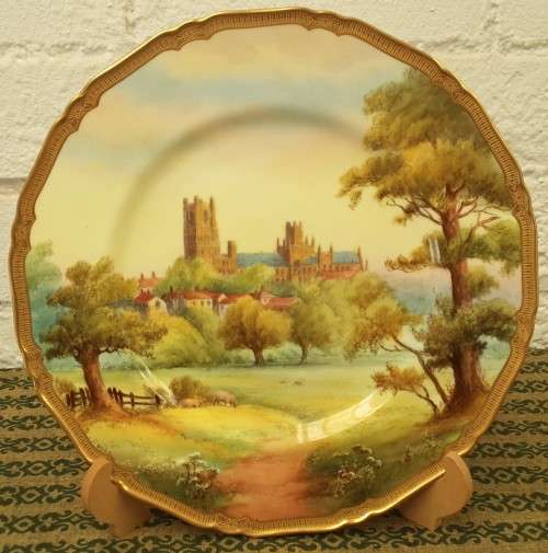 Royal Worcester "Ely Cathedral" Display Plate
