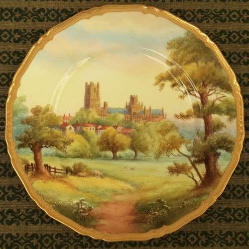 Royal Worcester "Ely Cathedral" Display Plate