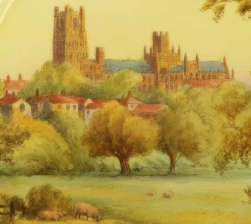 Royal Worcester "Ely Cathedral" Display Plate