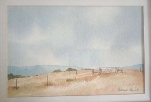 Richard Rennie, Free State Farm (Watercolour)