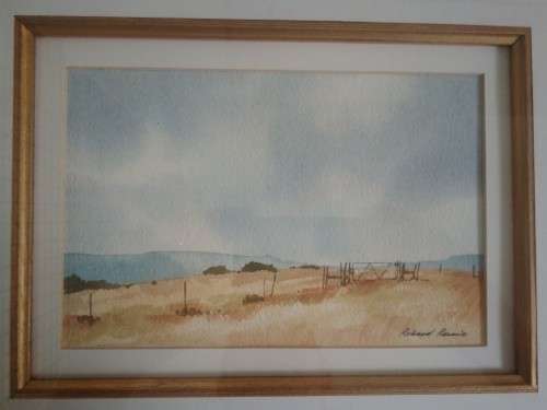 Richard Rennie, Free State Farm (Watercolour)
