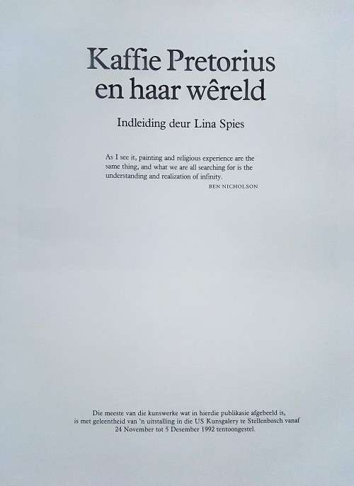 Lina Spies, Kaffie Pretorius en Haar Wêreld