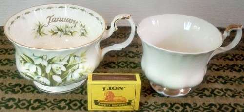 Royal Albert "Snowdrops" Breakfast Duo (Flower of the Month: January)
