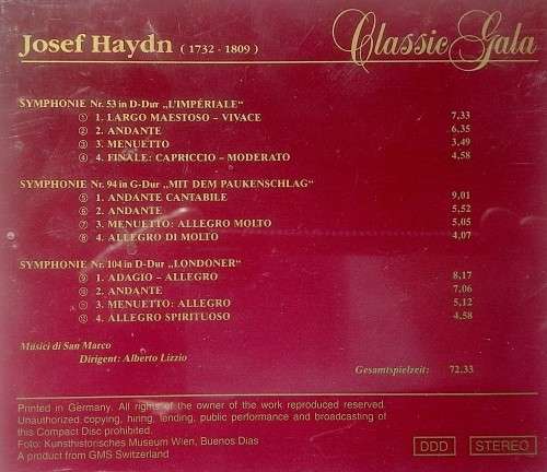 Haydn: Symphonies 53, 94 and 104 (Alberto Lizzio)