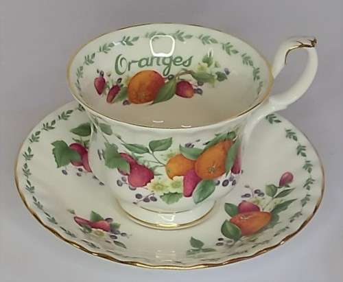 Royal Albert `Oranges` (Covent Garden Fruit Series) Duo *RARE*