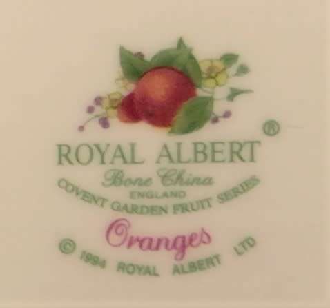Royal Albert `Oranges` (Covent Garden Fruit Series) Duo *RARE*