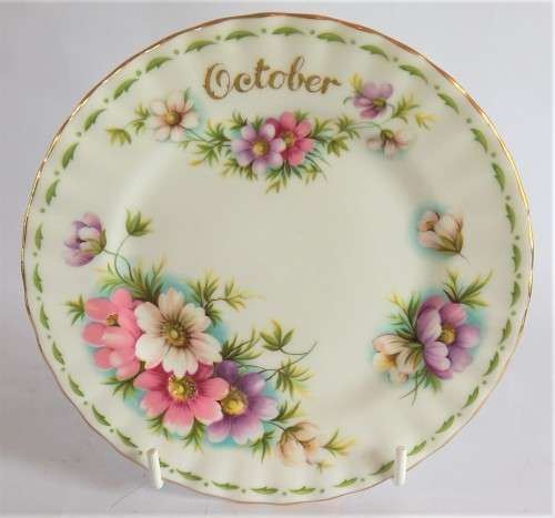 Royal Albert Flower of the Month `October` Cake Plate