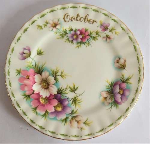 Royal Albert Flower of the Month `October` Cake Plate
