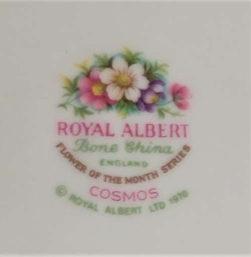 Royal Albert Flower of the Month `October` Cake Plate