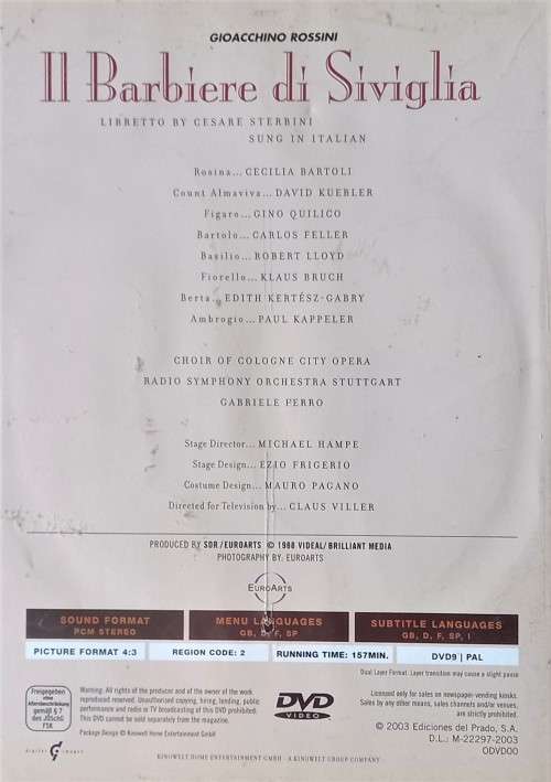 Rossini: Il Barbiere di Siviglia (DVD)