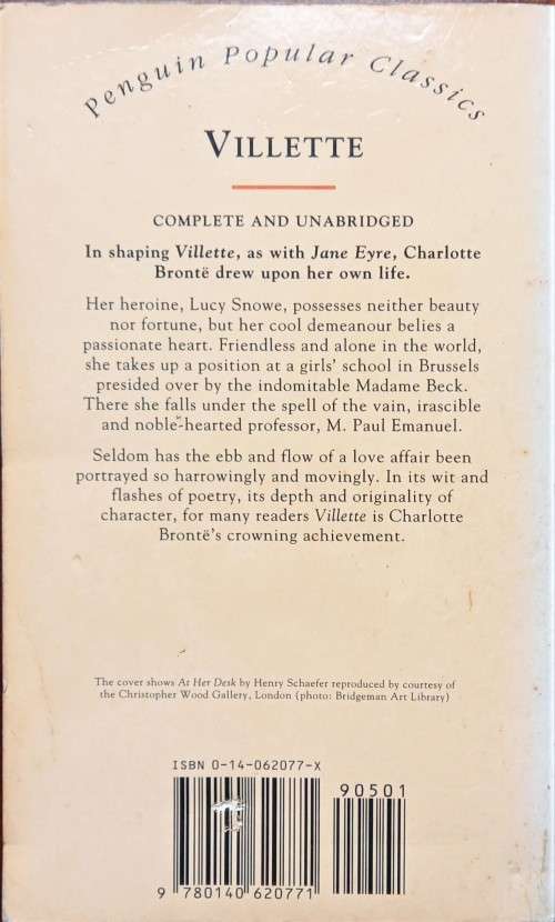 Charlotte Bronte, Villette