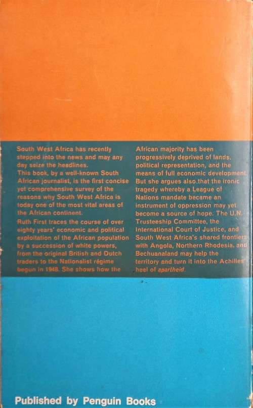 Ruth First, South West Africa