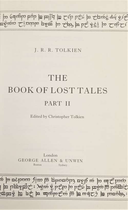 JRR Tolkien, The Book of Lost Tales, Part II (1st edition)