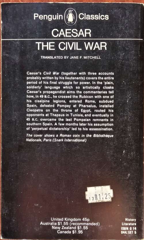 Caesar, The Civil War (Penguin)