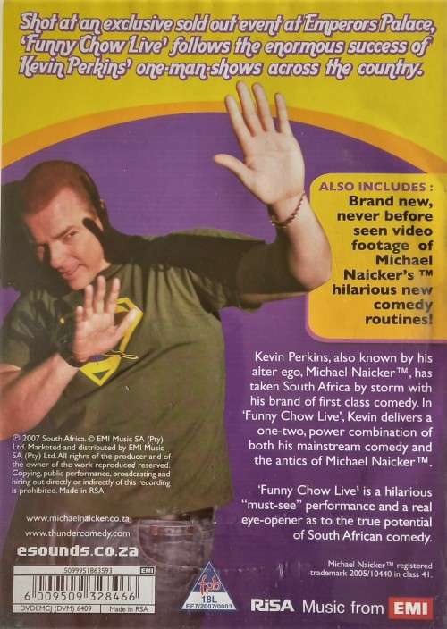 Kevin Perkins is Michael Naicker: Funny Chow Live (DVD)